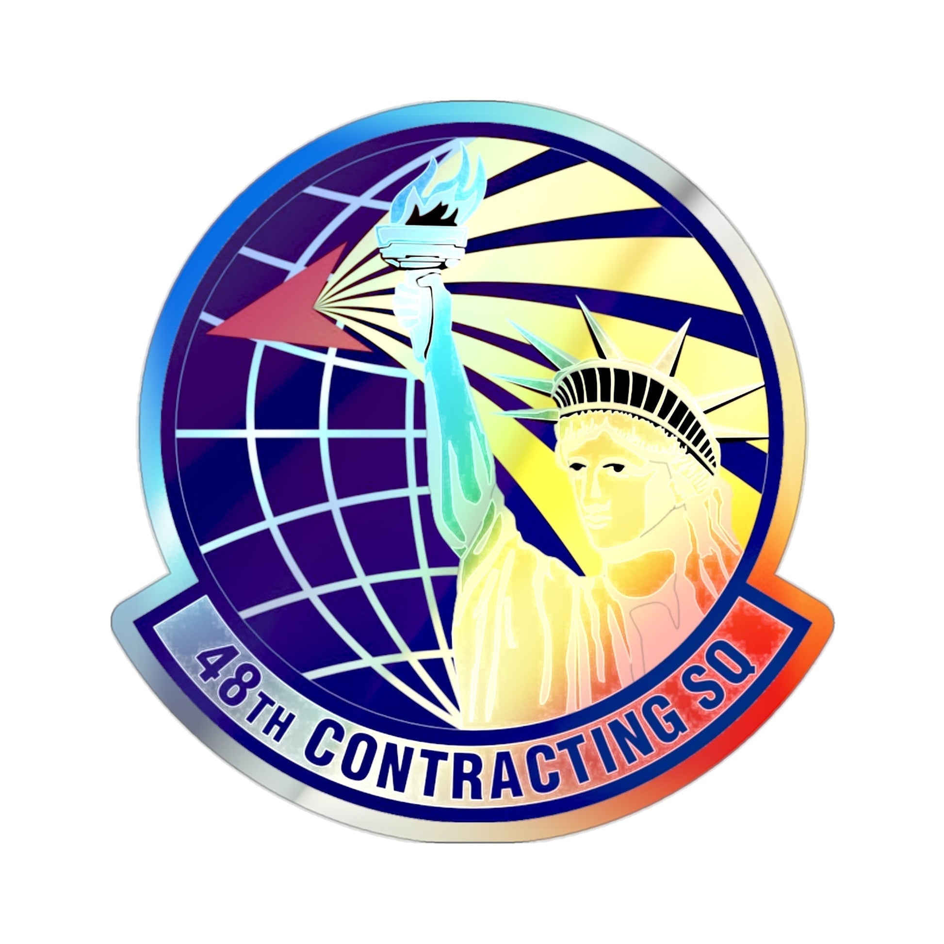 48th Contracting Squadron (U.S. Air Force) Holographic STICKER Die-Cut Vinyl Decal-2 Inch-The Sticker Space