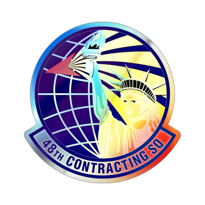 48th Contracting Squadron (U.S. Air Force) Holographic STICKER Die-Cut Vinyl Decal-5 Inch-The Sticker Space