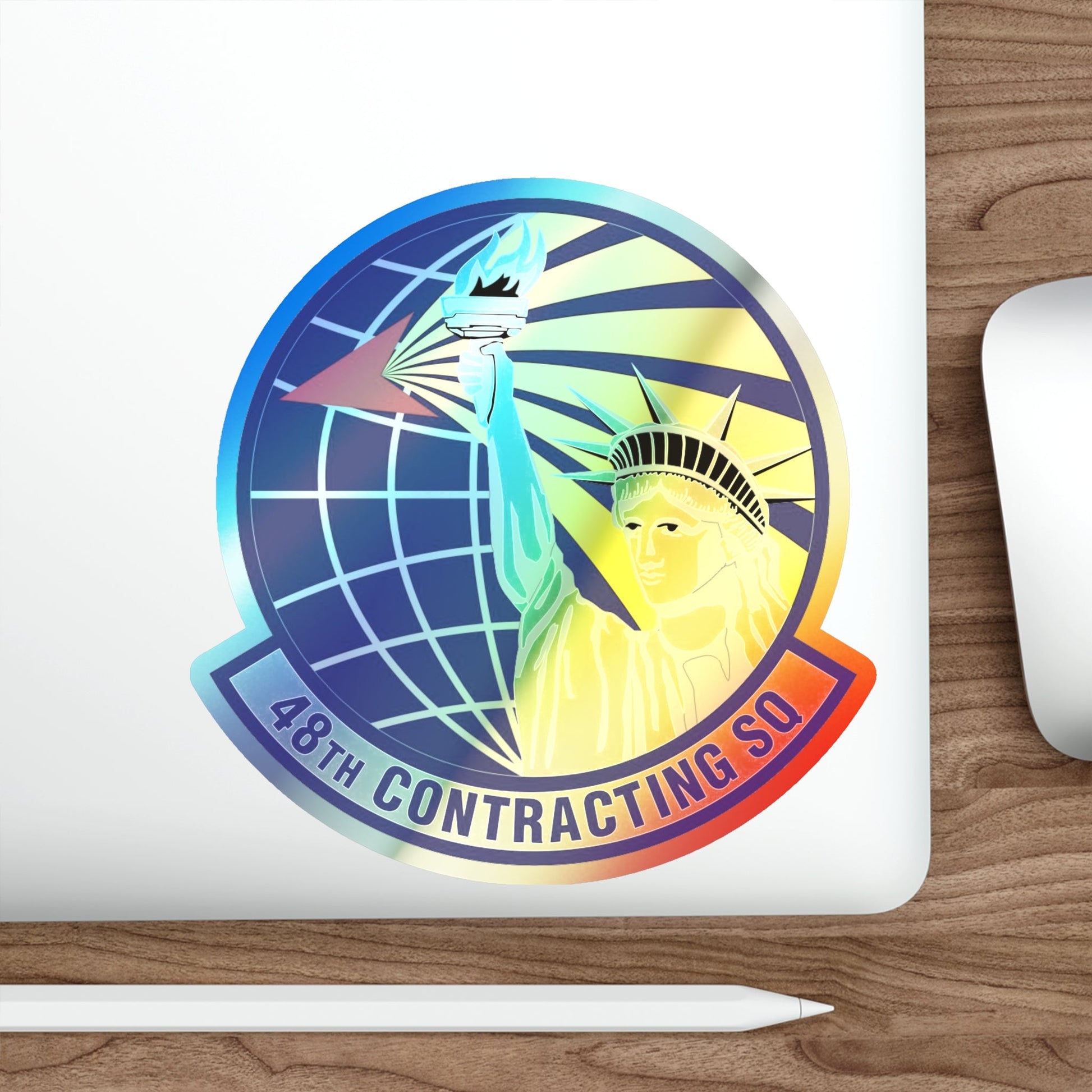 48th Contracting Squadron (U.S. Air Force) Holographic STICKER Die-Cut Vinyl Decal-The Sticker Space