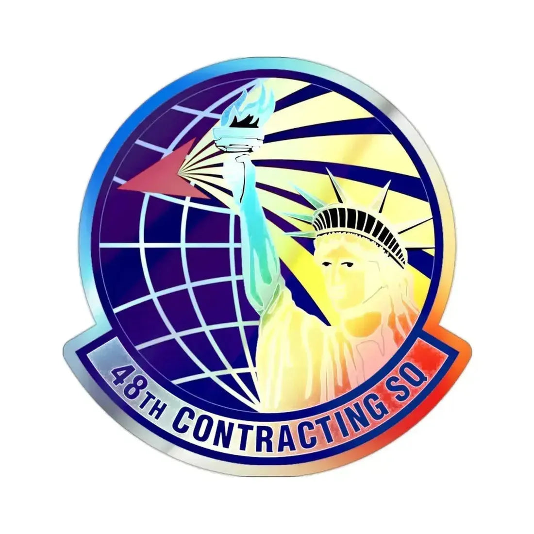 48th Contracting Squadron (U.S. Air Force) Holographic STICKER Die-Cut Vinyl Decal 2 Inch Holographic - The Sticker Space