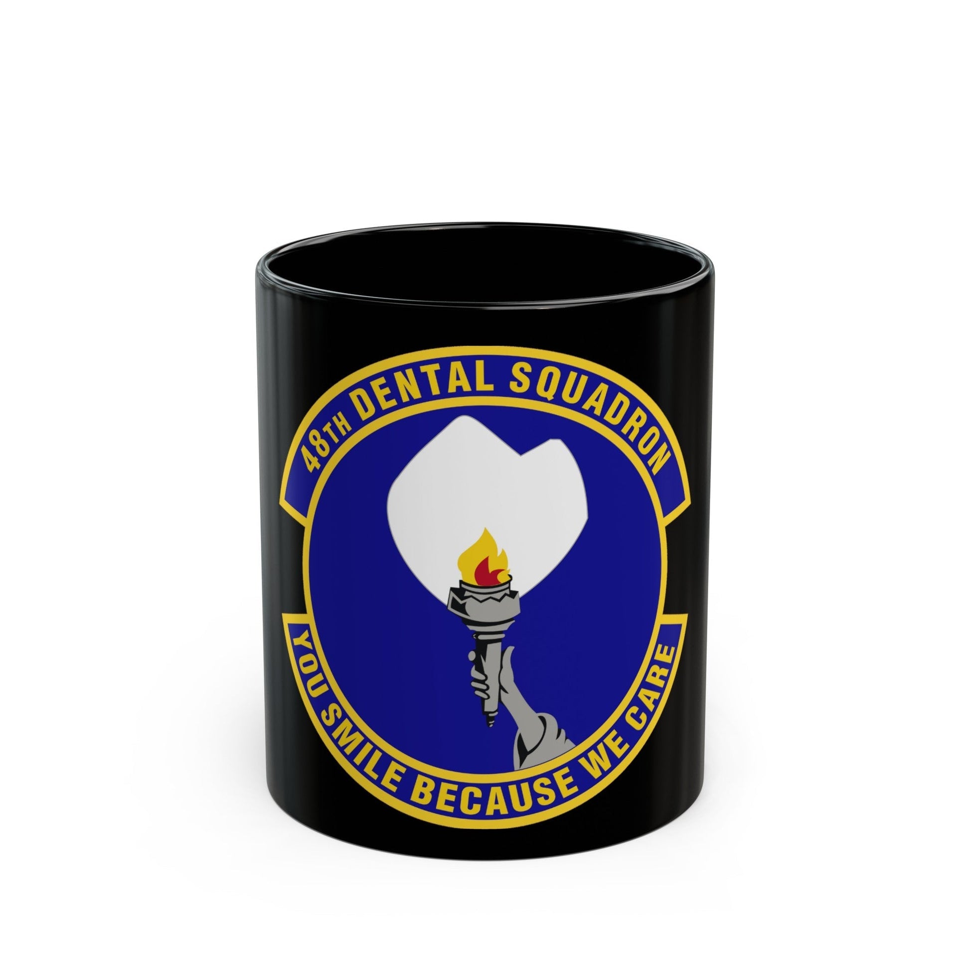 48th Dental Squadron (U.S. Air Force) Black Coffee Mug-11oz-The Sticker Space