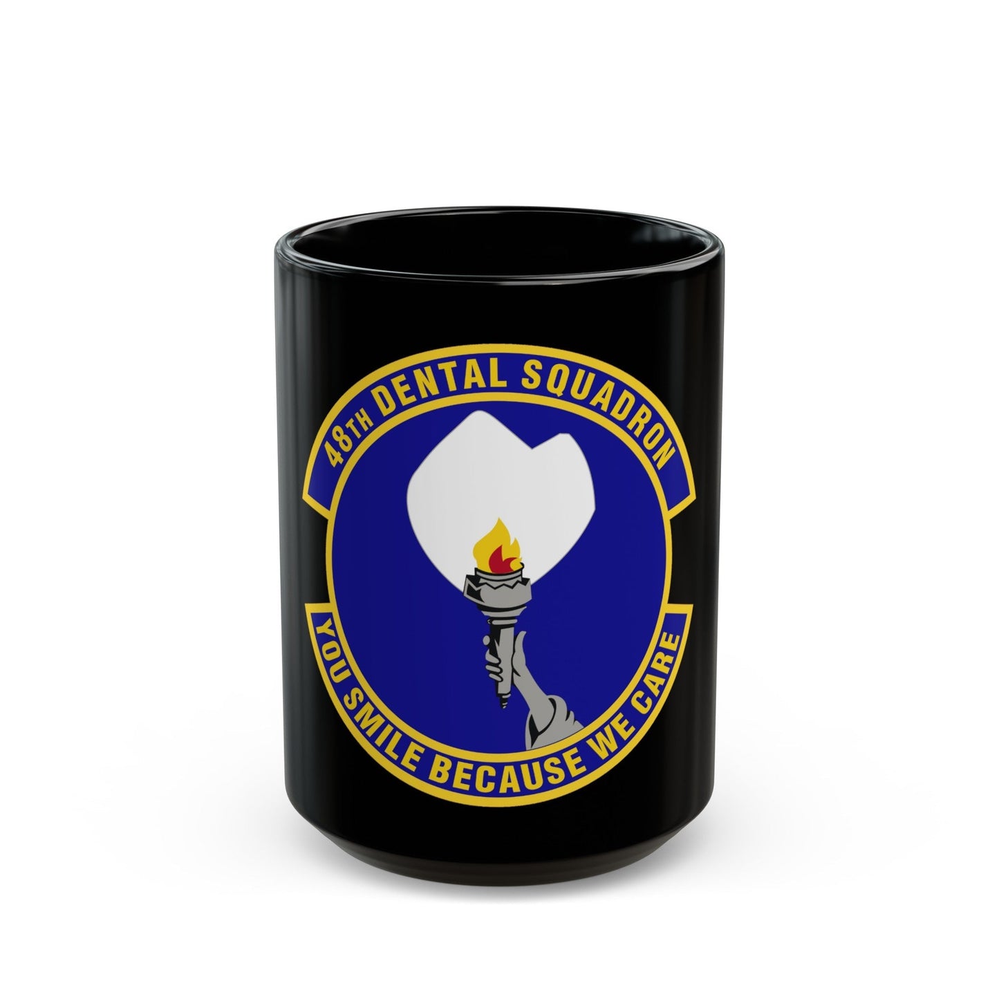 48th Dental Squadron (U.S. Air Force) Black Coffee Mug-15oz-The Sticker Space