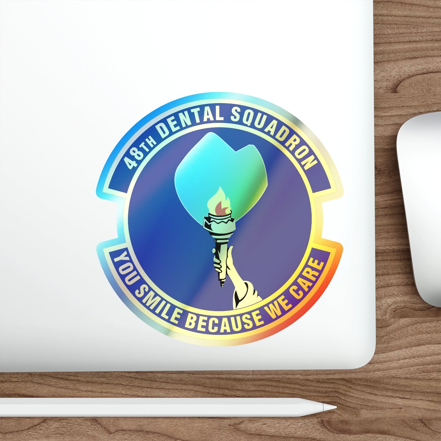 48th Dental Squadron (U.S. Air Force) Holographic STICKER Die-Cut Vinyl Decal-The Sticker Space