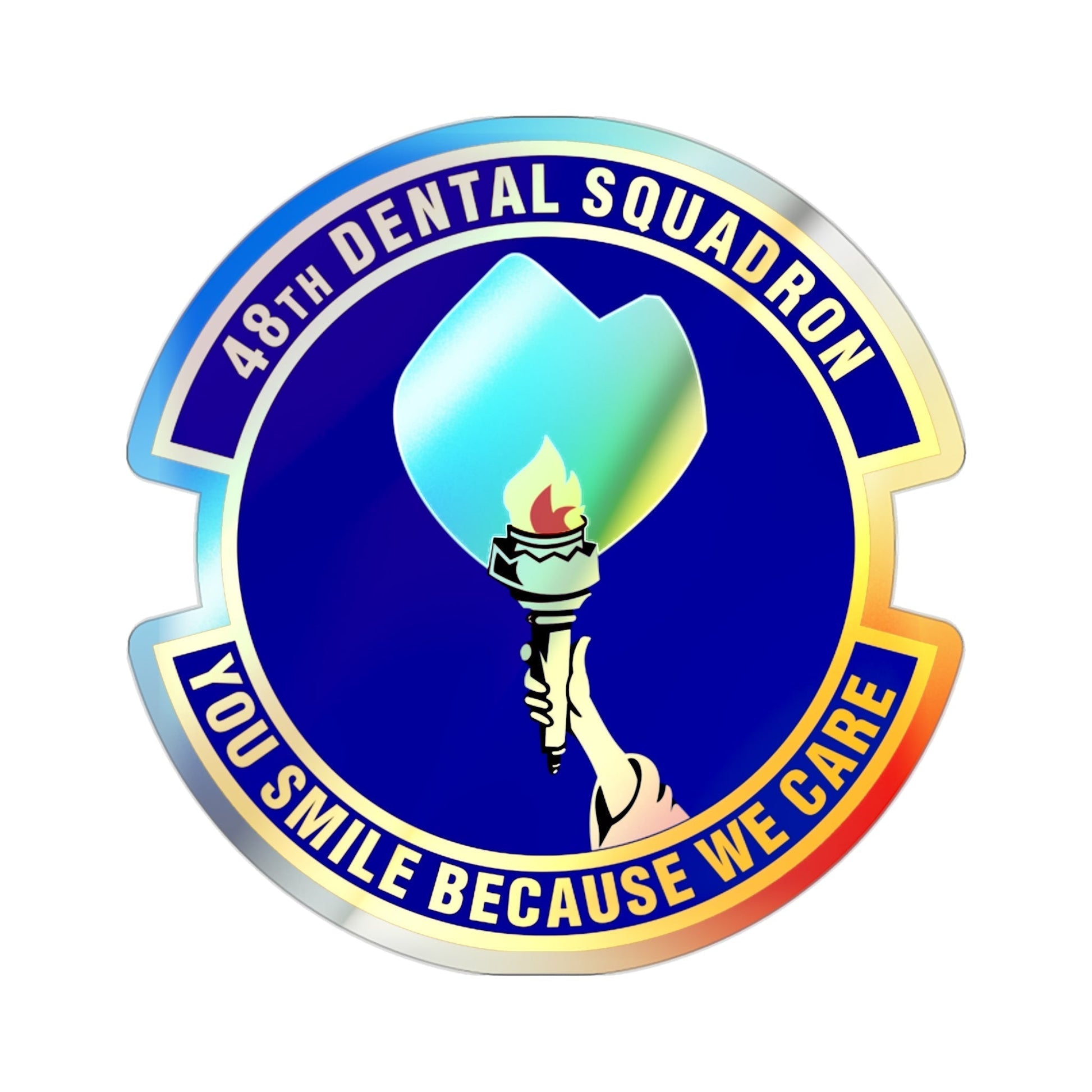 48th Dental Squadron (U.S. Air Force) Holographic STICKER Die-Cut Vinyl Decal-2 Inch-The Sticker Space