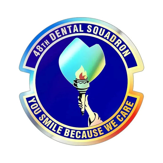 48th Dental Squadron (U.S. Air Force) Holographic STICKER Die-Cut Vinyl Decal 6 Inch Holographic - The Sticker Space