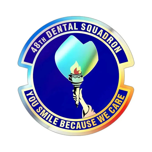 48th Dental Squadron (U.S. Air Force) Holographic STICKER Die-Cut Vinyl Decal 6 Inch Holographic - The Sticker Space