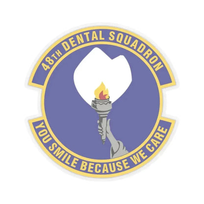 48th Dental Squadron (U.S. Air Force) STICKER Vinyl Kiss-Cut Decal 2 Inch Transparent - The Sticker Space