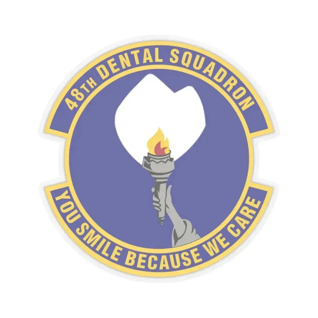 48th Dental Squadron (U.S. Air Force) STICKER Vinyl Kiss-Cut Decal 3 Inch Transparent - The Sticker Space