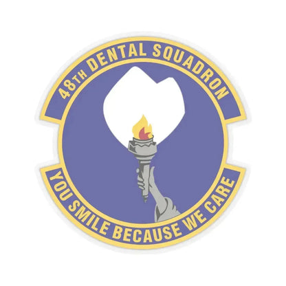48th Dental Squadron (U.S. Air Force) STICKER Vinyl Kiss-Cut Decal 3 Inch Transparent - The Sticker Space