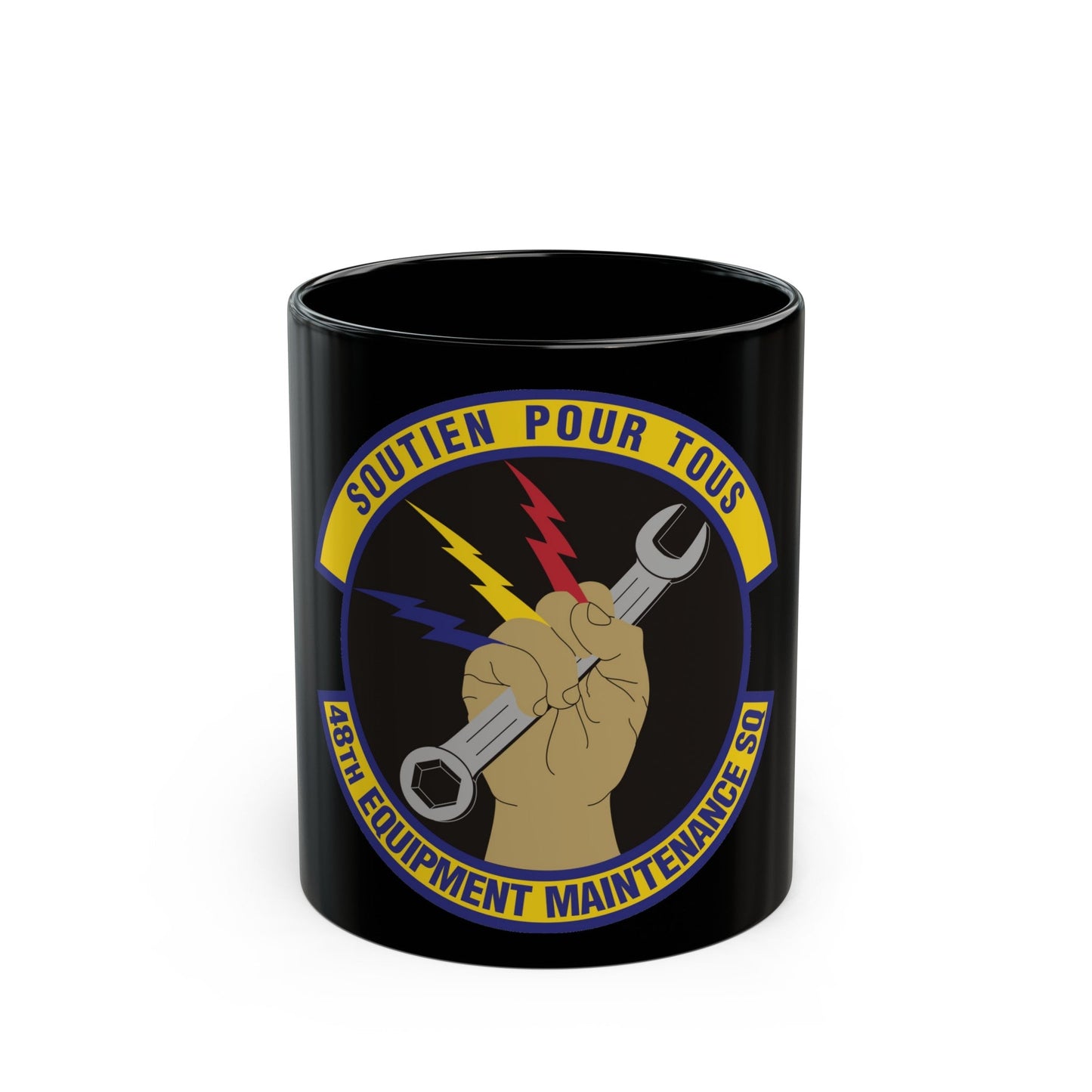 48th Equipment Maintenance Squadron (U.S. Air Force) Black Coffee Mug-11oz-The Sticker Space