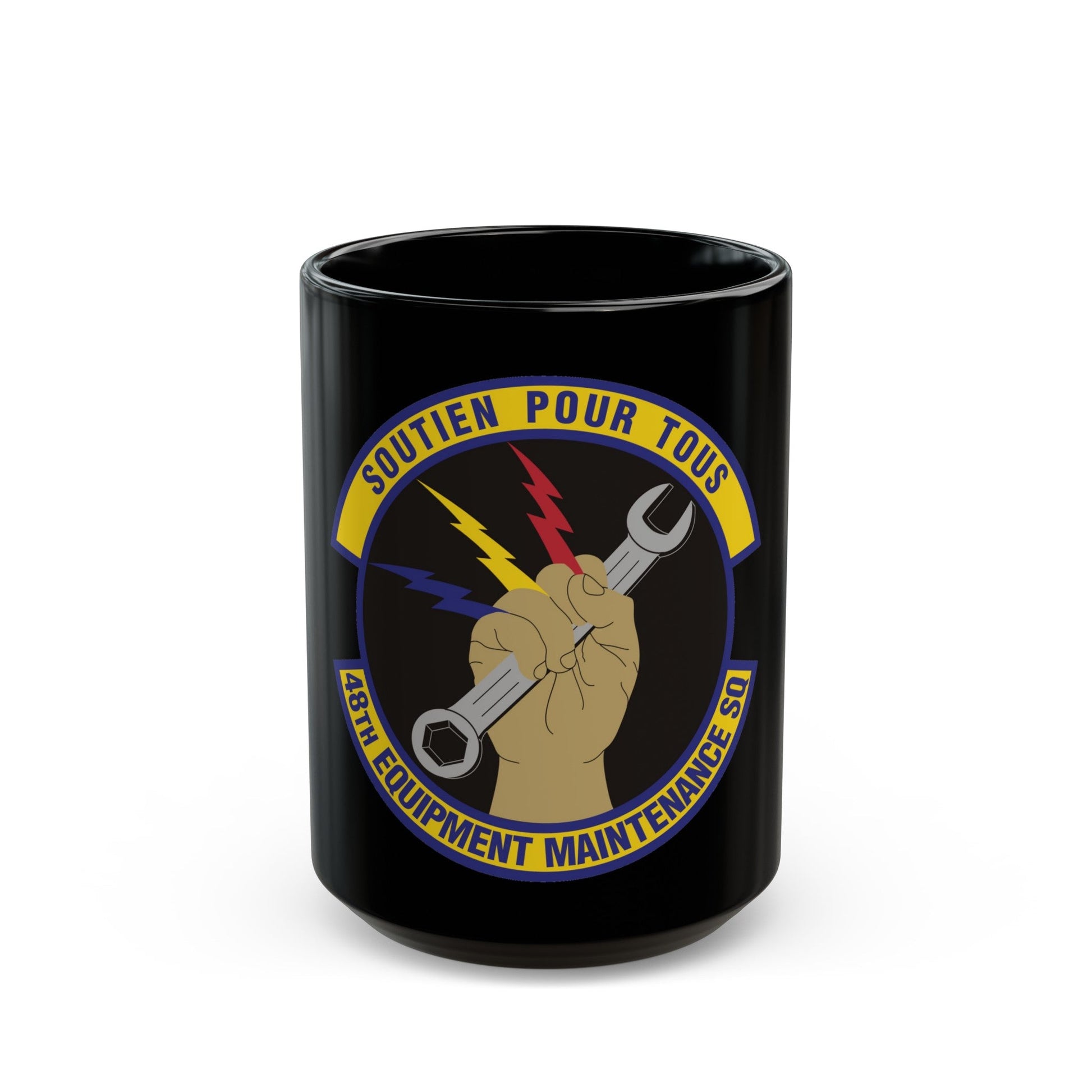 48th Equipment Maintenance Squadron (U.S. Air Force) Black Coffee Mug-15oz-The Sticker Space