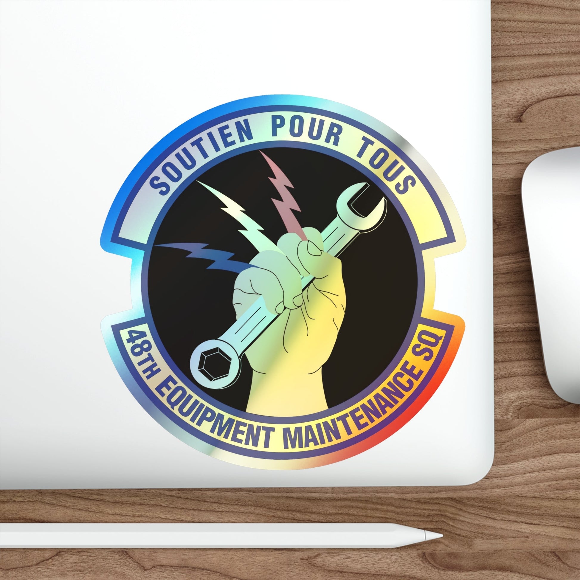 48th Equipment Maintenance Squadron (U.S. Air Force) Holographic STICKER Die-Cut Vinyl Decal-The Sticker Space