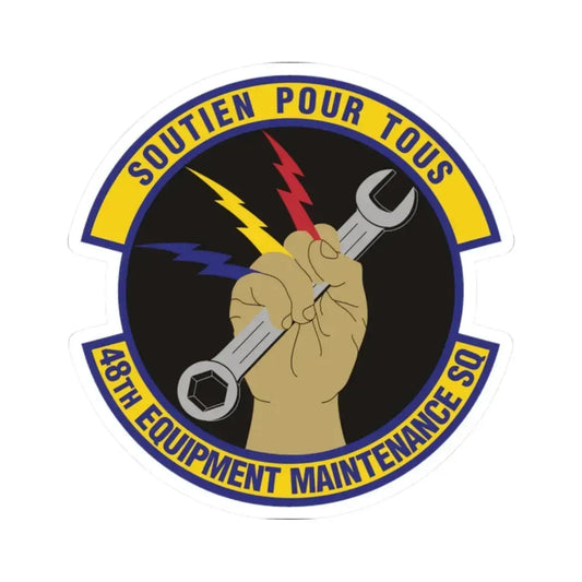 48th Equipment Maintenance Squadron (U.S. Air Force) STICKER Vinyl Kiss-Cut Decal 2 Inch White - The Sticker Space