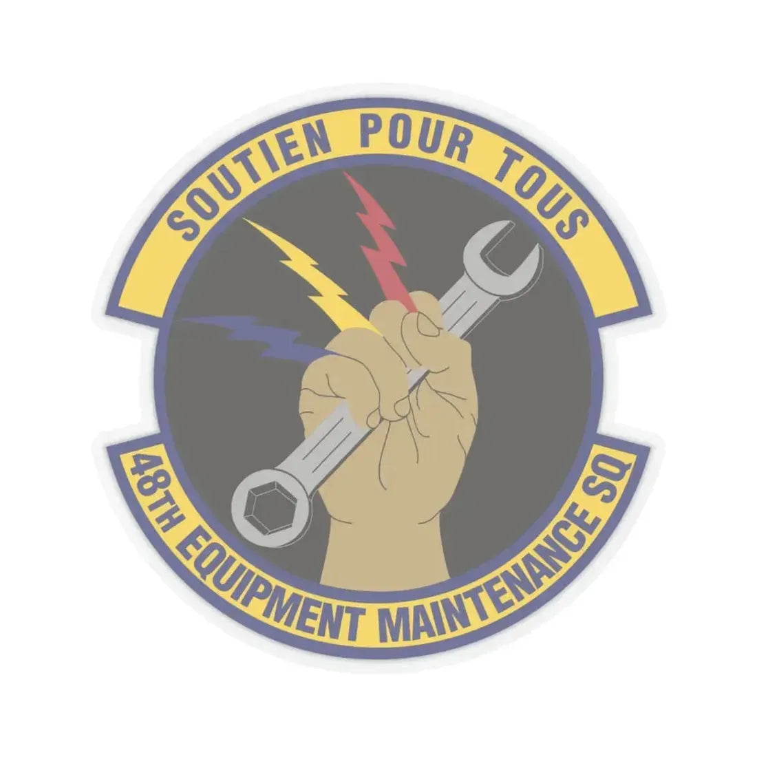 48th Equipment Maintenance Squadron (U.S. Air Force) STICKER Vinyl Kiss-Cut Decal 6 Inch Transparent - The Sticker Space