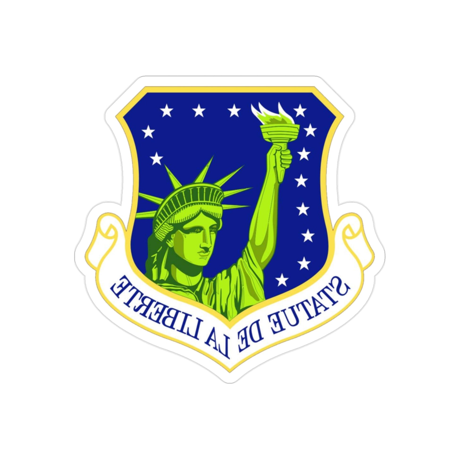 48th Fighter Wing (U.S. Air Force) REVERSE PRINT Transparent STICKER-2" × 2"-The Sticker Space