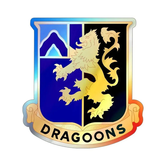 48th Infantry Regiment (U.S. Army) Holographic STICKER Die-Cut Vinyl Decal 6 Inch Holographic - The Sticker Space