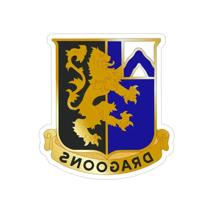 48th Infantry Regiment (U.S. Army) REVERSE PRINT Transparent Die-Cut STICKER 5 Inch Die-Cut Transparent - The Sticker Space