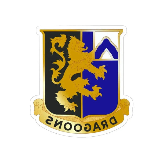 48th Infantry Regiment (U.S. Army) REVERSE PRINT Transparent Die-Cut STICKER 6 Inch Die-Cut Transparent - The Sticker Space