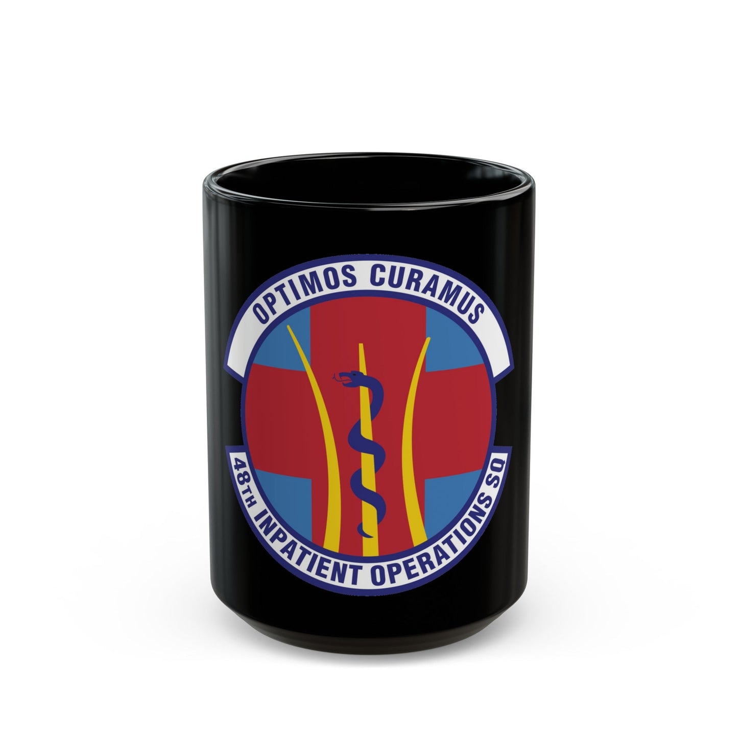 48th Inpatient Operations Squadron (U.S. Air Force) Black Coffee Mug-15oz-The Sticker Space