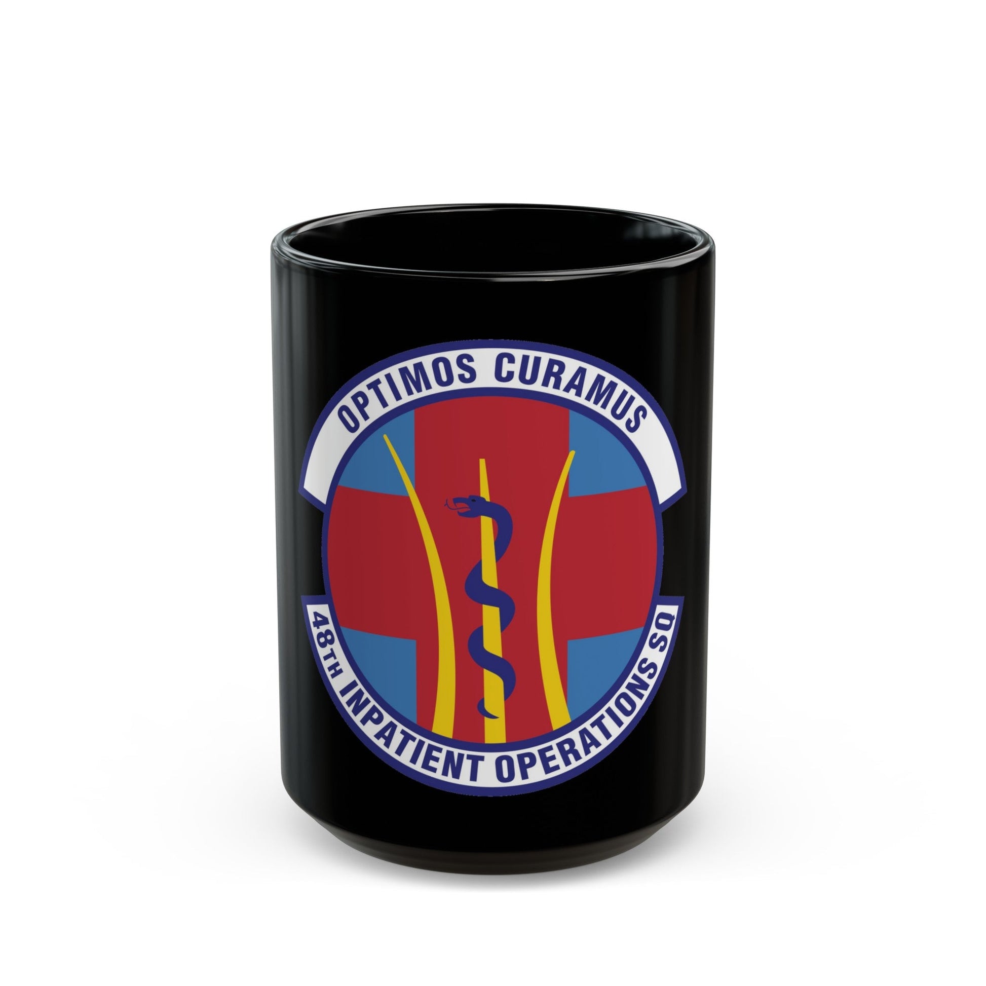 48th Inpatient Operations Squadron (U.S. Air Force) Black Coffee Mug-15oz-The Sticker Space