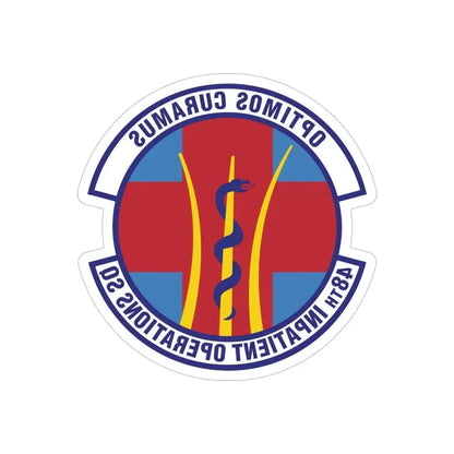 48th Inpatient Operations Squadron (U.S. Air Force) REVERSE PRINT Transparent Die-Cut STICKER - The Sticker Space