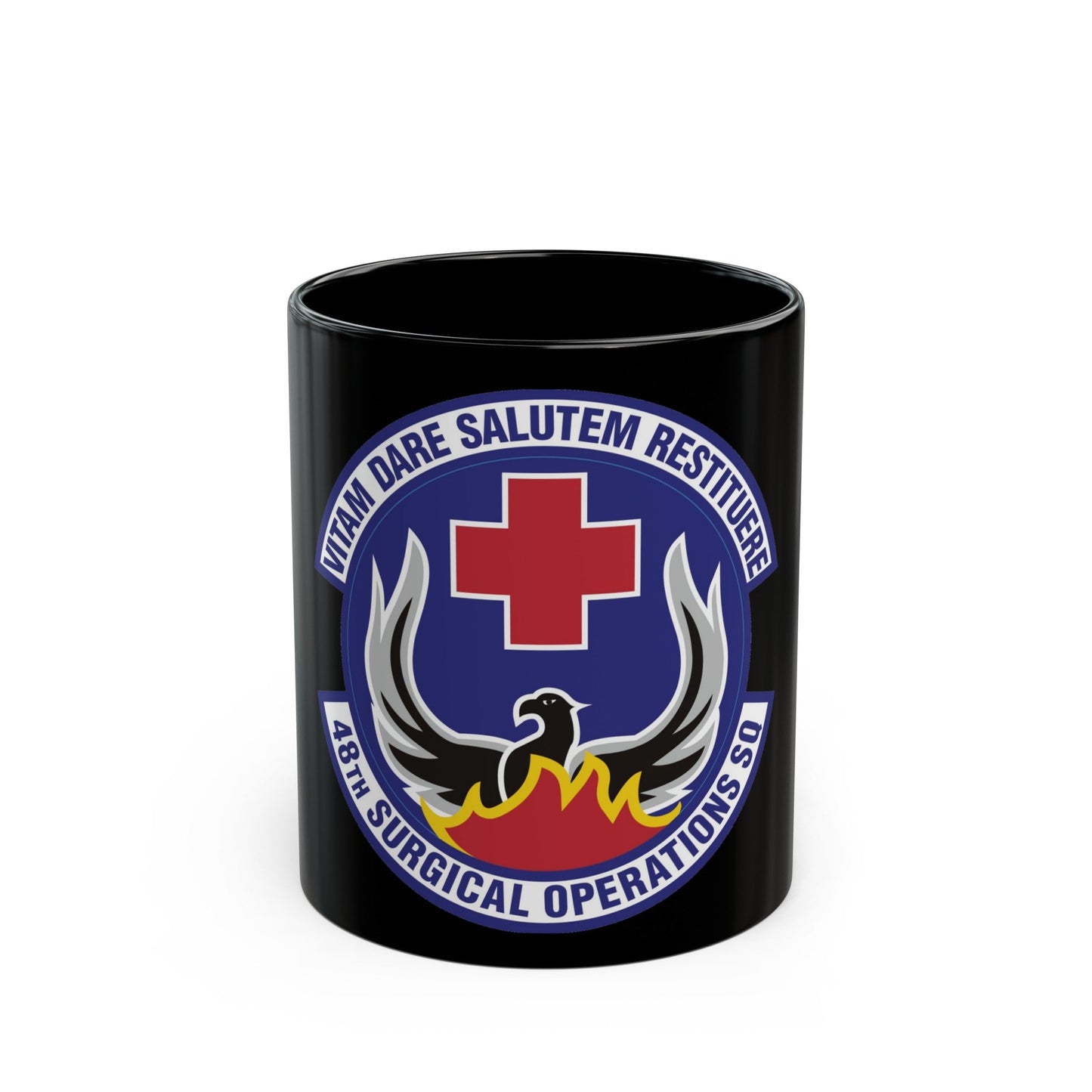 48th Surgical Operations Squadron (U.S. Air Force) Black Coffee Mug-11oz-The Sticker Space