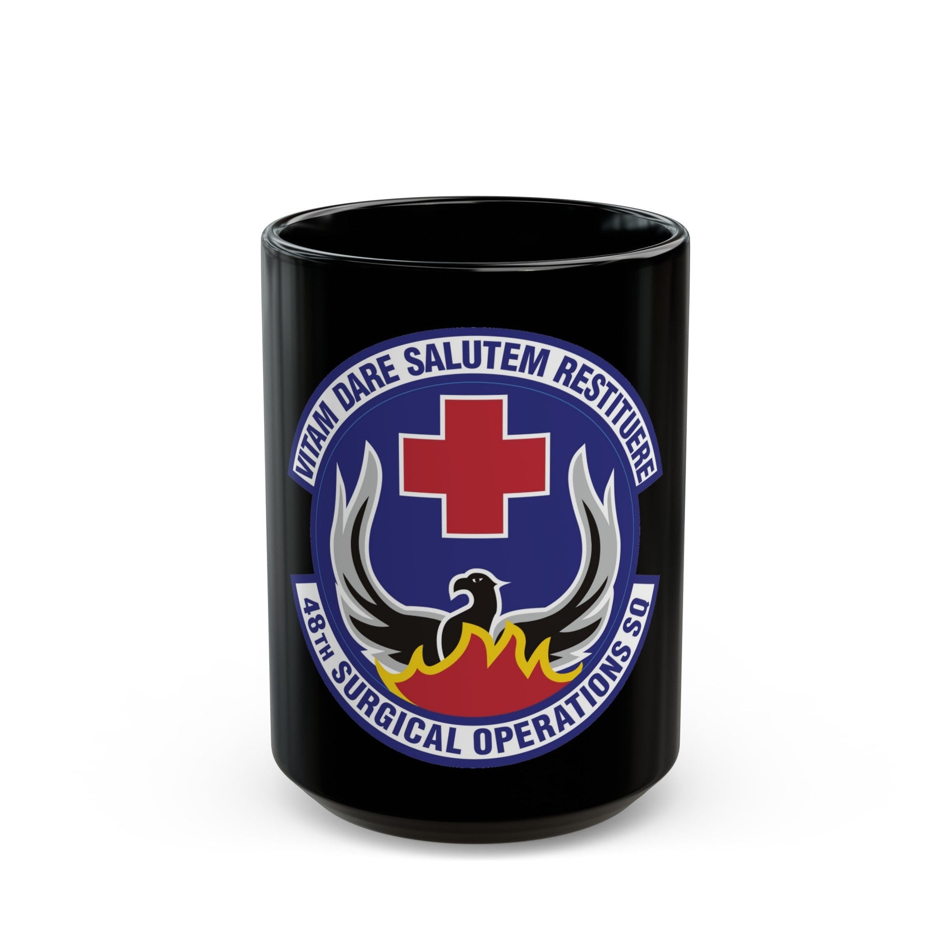 48th Surgical Operations Squadron (U.S. Air Force) Black Coffee Mug-15oz-The Sticker Space