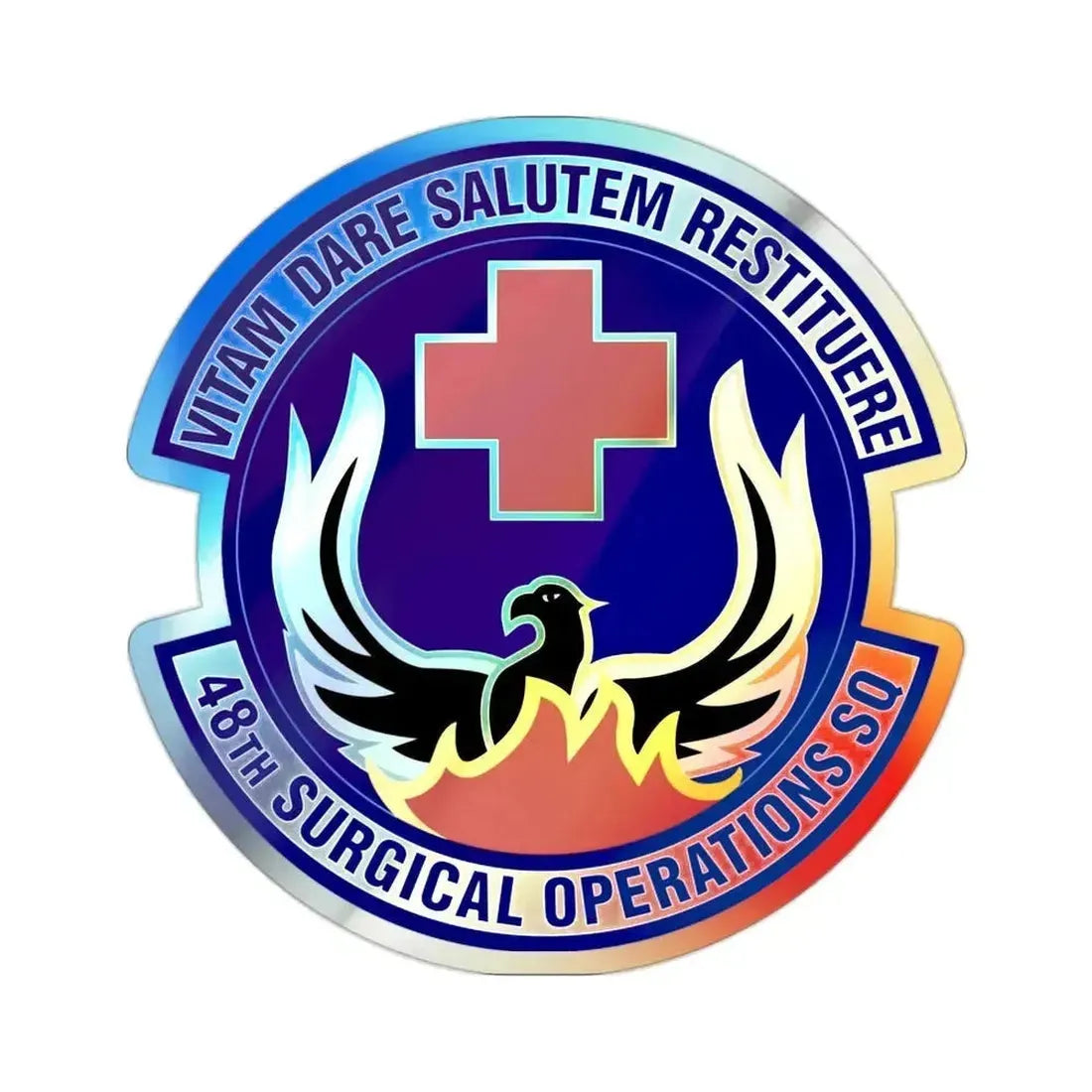 48th Surgical Operations Squadron (U.S. Air Force) Holographic STICKER Die-Cut Vinyl Decal 2 Inch Holographic - The Sticker Space