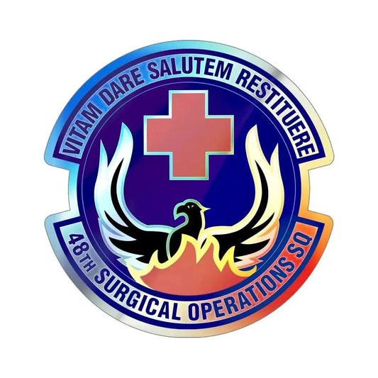 48th Surgical Operations Squadron (U.S. Air Force) Holographic STICKER Die-Cut Vinyl Decal 6 Inch Holographic - The Sticker Space