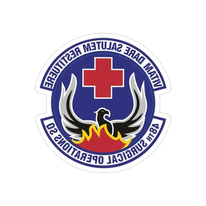 48th Surgical Operations Squadron (U.S. Air Force) REVERSE PRINT Transparent Die-Cut STICKER 2 Inch Die-Cut Transparent - The Sticker Space