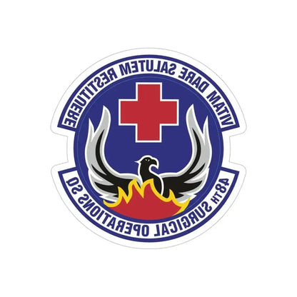 48th Surgical Operations Squadron (U.S. Air Force) REVERSE PRINT Transparent Die-Cut STICKER 6 Inch Die-Cut Transparent - The Sticker Space