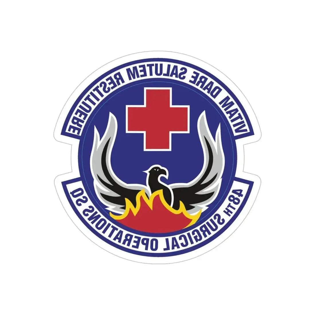 48th Surgical Operations Squadron (U.S. Air Force) REVERSE PRINT Transparent Die-Cut STICKER - The Sticker Space