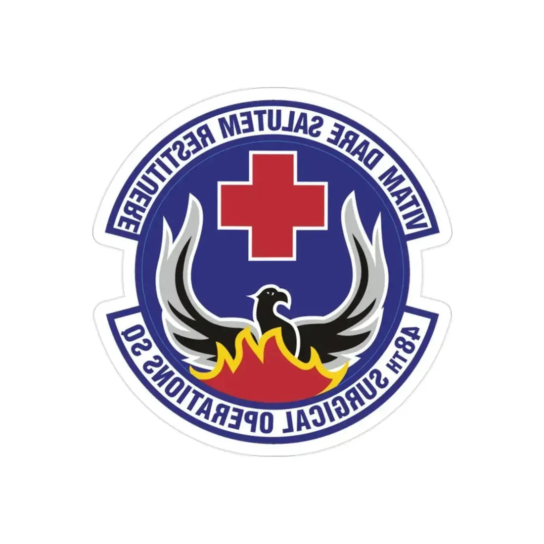 48th Surgical Operations Squadron (U.S. Air Force) REVERSE PRINT Transparent Die-Cut STICKER - The Sticker Space