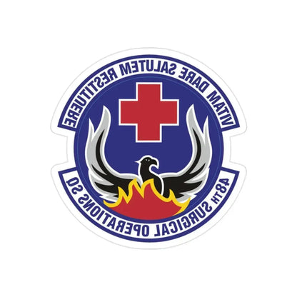 48th Surgical Operations Squadron (U.S. Air Force) REVERSE PRINT Transparent Die-Cut STICKER - The Sticker Space