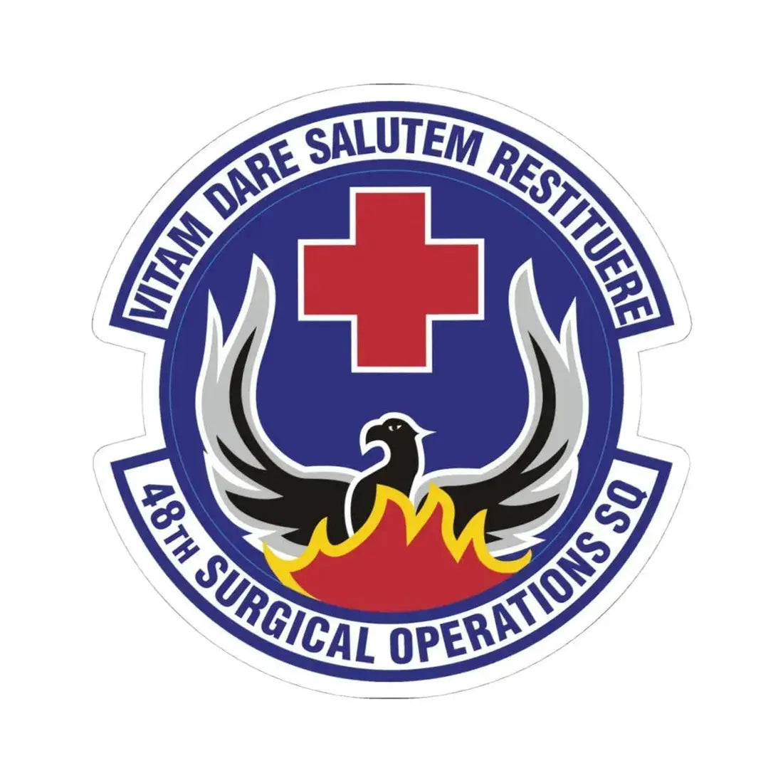 48th Surgical Operations Squadron (U.S. Air Force) STICKER Vinyl Kiss-Cut Decal 4 Inch White - The Sticker Space