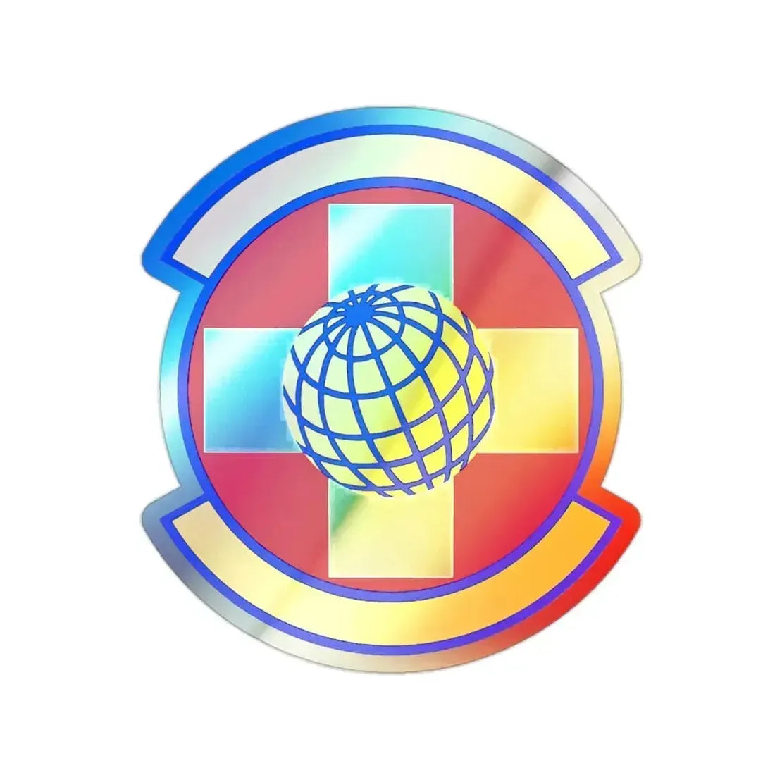 49 Healthcare Operations Squadron AETC (U.S. Air Force) Holographic STICKER Die-Cut Vinyl Decal 2 Inch Holographic - The Sticker Space