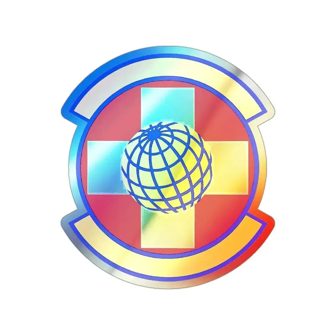 49 Healthcare Operations Squadron AETC (U.S. Air Force) Holographic STICKER Die-Cut Vinyl Decal 3 Inch Holographic - The Sticker Space