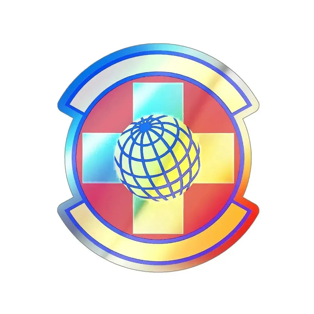 49 Healthcare Operations Squadron AETC (U.S. Air Force) Holographic STICKER Die-Cut Vinyl Decal 6 Inch Holographic - The Sticker Space