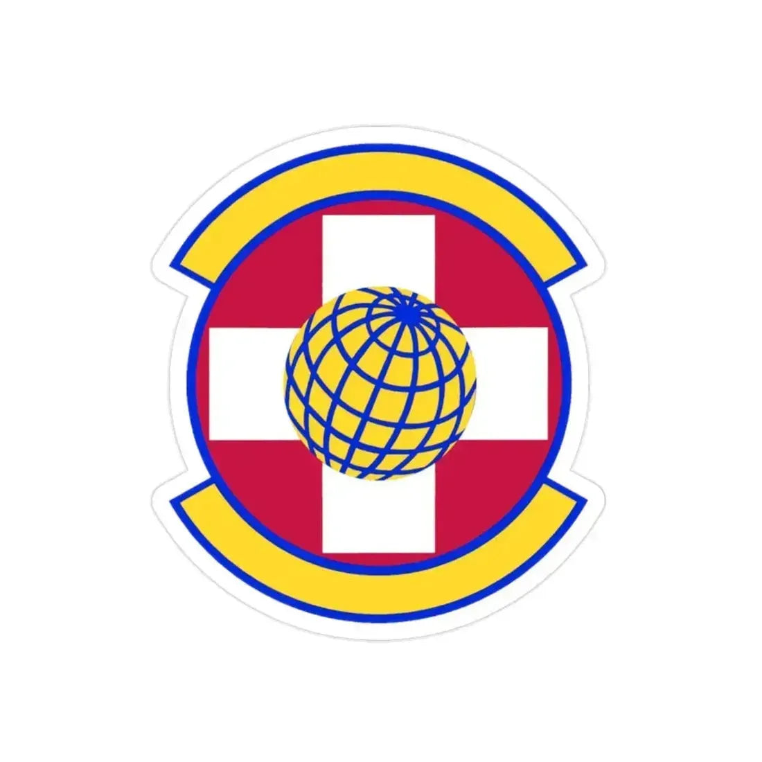 49 Healthcare Operations Squadron AETC (U.S. Air Force) REVERSE PRINT Transparent Die-Cut STICKER 2 Inch Die-Cut Transparent - The Sticker Space