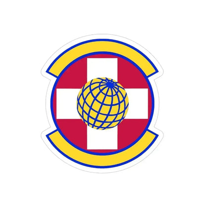 49 Healthcare Operations Squadron AETC (U.S. Air Force) REVERSE PRINT Transparent Die-Cut STICKER 3 Inch Die-Cut Transparent - The Sticker Space