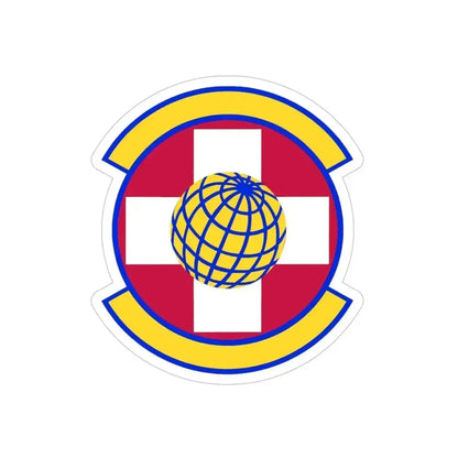 49 Healthcare Operations Squadron AETC (U.S. Air Force) REVERSE PRINT Transparent Die-Cut STICKER 4 Inch Die-Cut Transparent - The Sticker Space