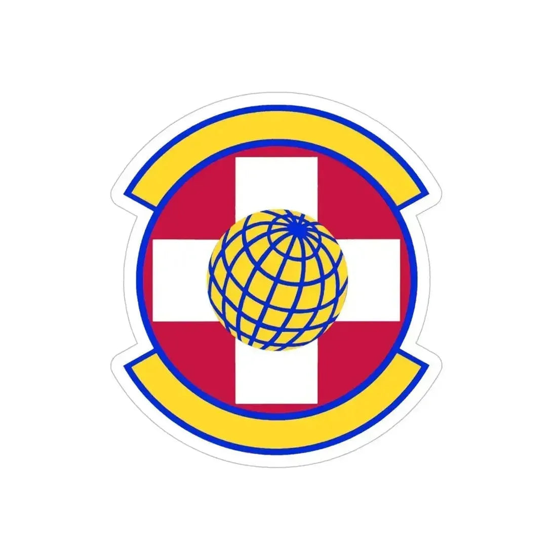 49 Healthcare Operations Squadron AETC (U.S. Air Force) REVERSE PRINT Transparent Die-Cut STICKER 6 Inch Die-Cut Transparent - The Sticker Space