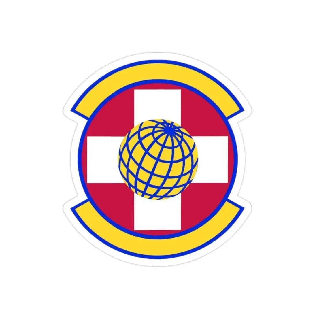 49 Healthcare Operations Squadron AETC (U.S. Air Force) REVERSE PRINT Transparent Die-Cut STICKER - The Sticker Space