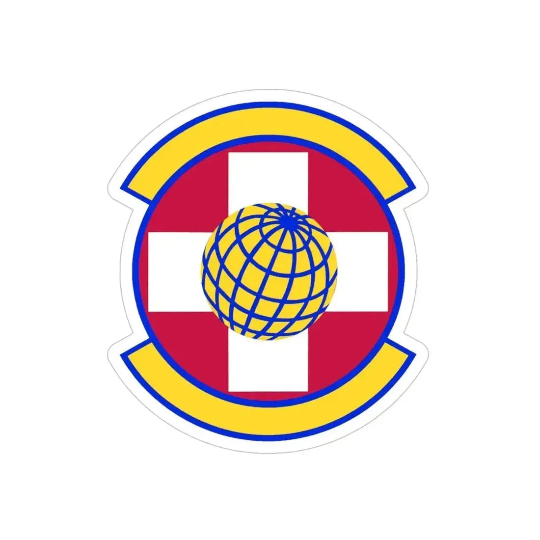 49 Healthcare Operations Squadron AETC (U.S. Air Force) REVERSE PRINT Transparent Die-Cut STICKER - The Sticker Space