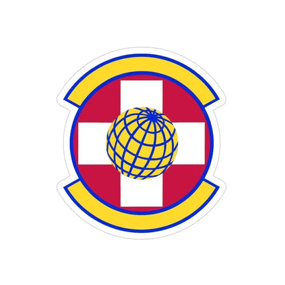 49 Healthcare Operations Squadron AETC (U.S. Air Force) REVERSE PRINT Transparent Die-Cut STICKER - The Sticker Space