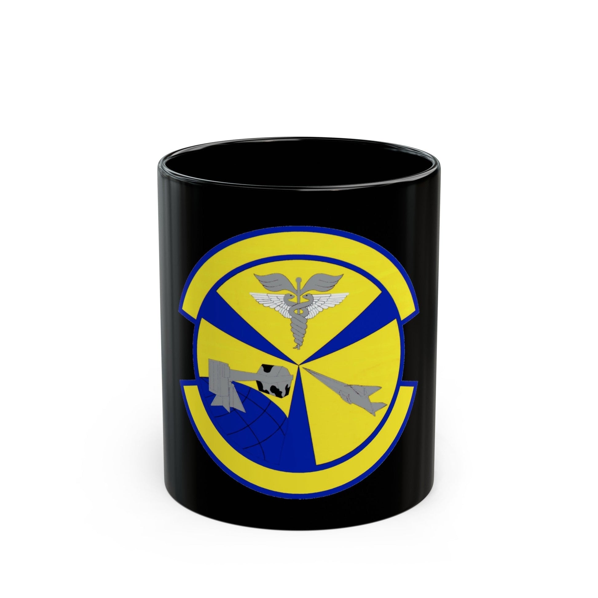 49 Operational Medical Readiness Squadron AETC (U.S. Air Force) Black Coffee Mug-11oz-The Sticker Space