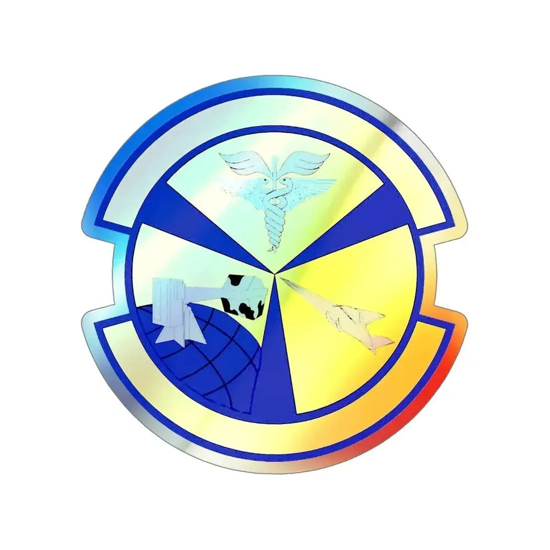 49 Operational Medical Readiness Squadron AETC (U.S. Air Force) Holographic STICKER Die-Cut Vinyl Decal 5 Inch Holographic - The Sticker Space