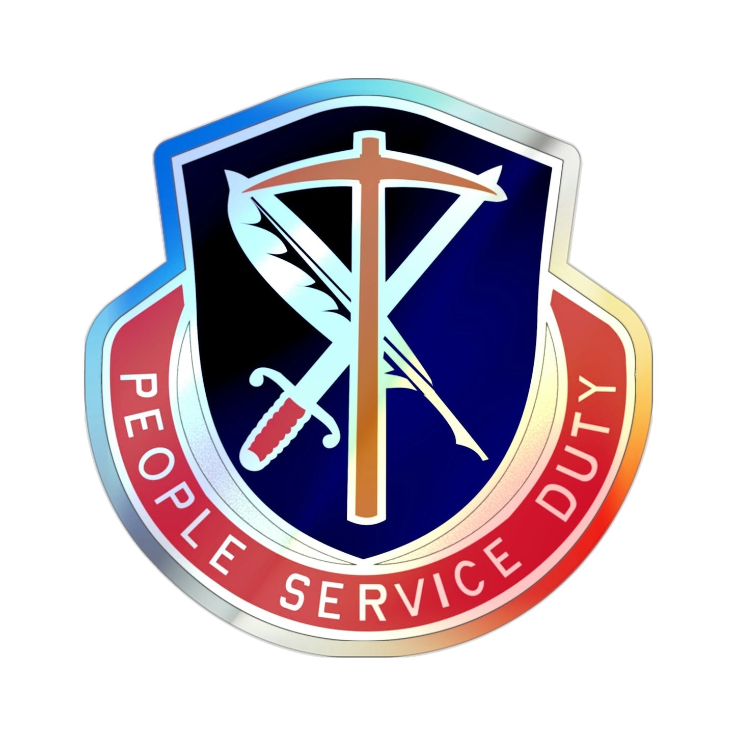 49 Personnel Services Battalion (U.S. Army) Holographic STICKER Die-Cut Vinyl Decal-2 Inch-The Sticker Space