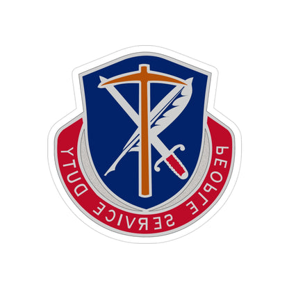 49 Personnel Services Battalion (U.S. Army) REVERSE PRINT Transparent STICKER-3" × 3"-The Sticker Space