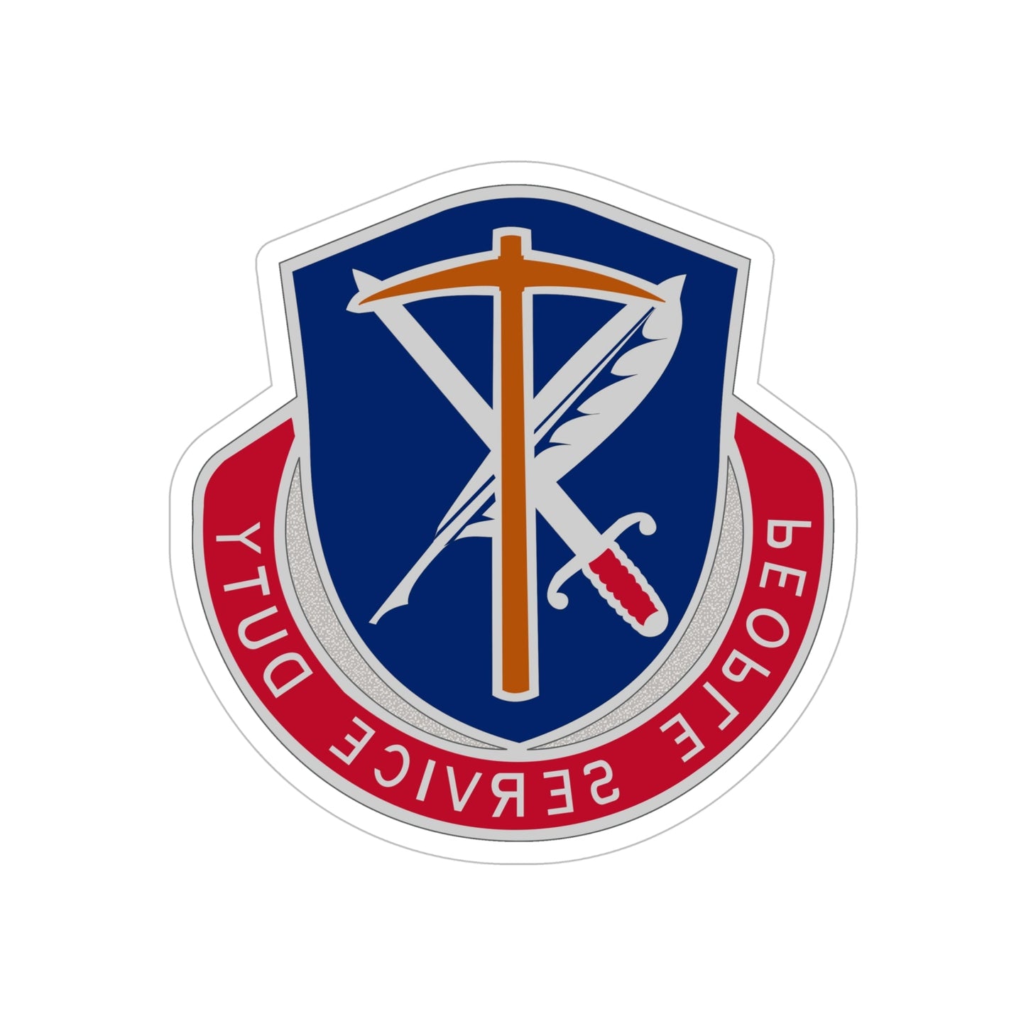 49 Personnel Services Battalion (U.S. Army) REVERSE PRINT Transparent STICKER-6 Inch-The Sticker Space